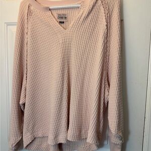 Pink Waffle Knit Sweater